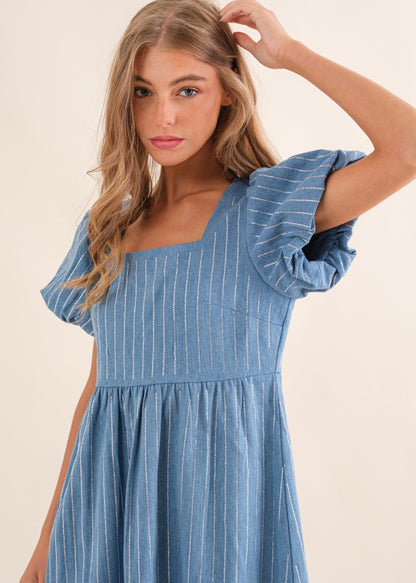 Stripe Rhinestone Dress