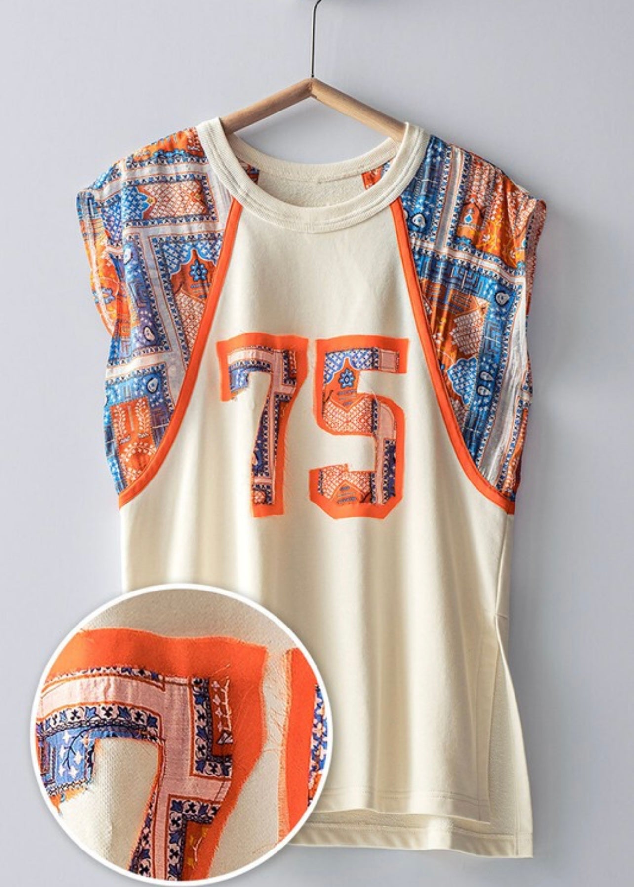 Paisley Raglan Sleeveless Top