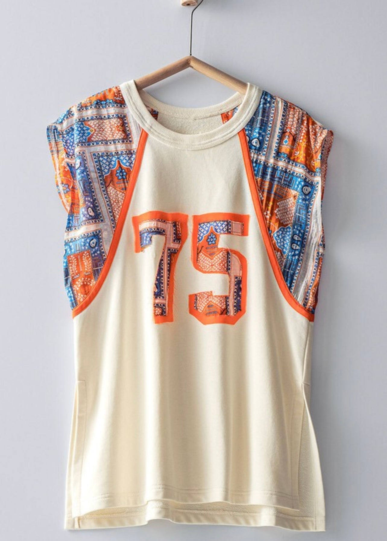 Paisley Raglan Sleeveless Top