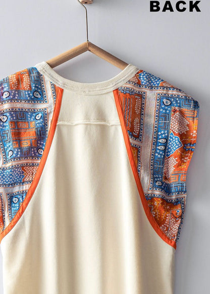 Paisley Raglan Sleeveless Top