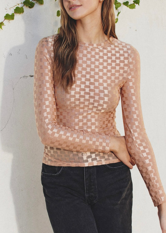 Checkered Mesh Top