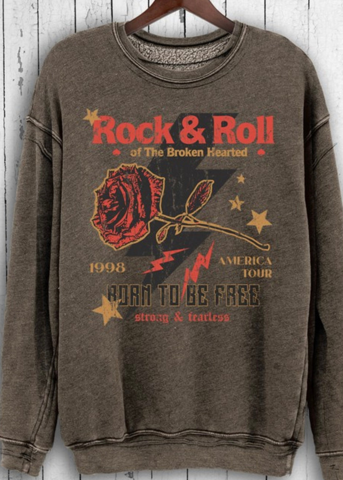 Rock & Roll Mineral Washed Crew