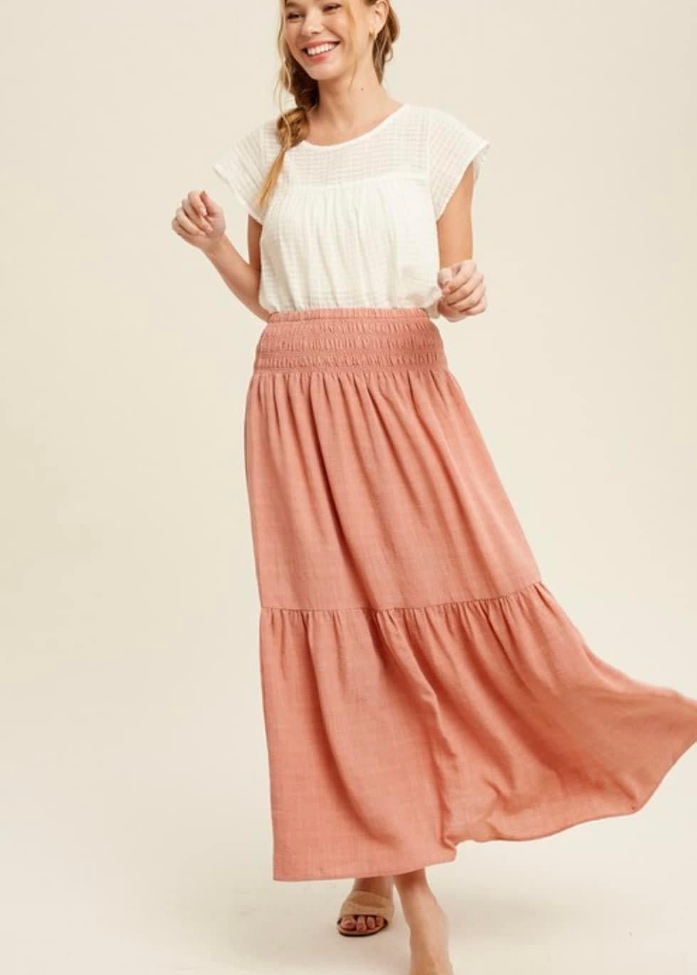 Blush Maxi Skirt