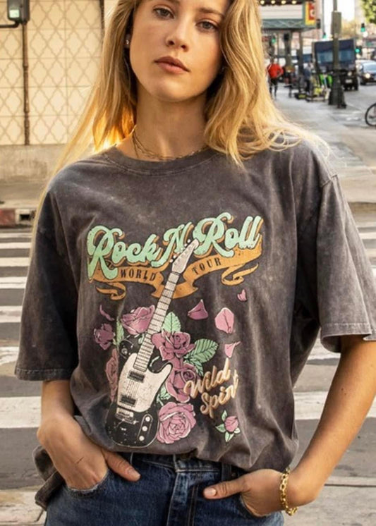 Rock n roll graphic tee