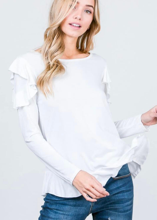 Ruffle long sleeve